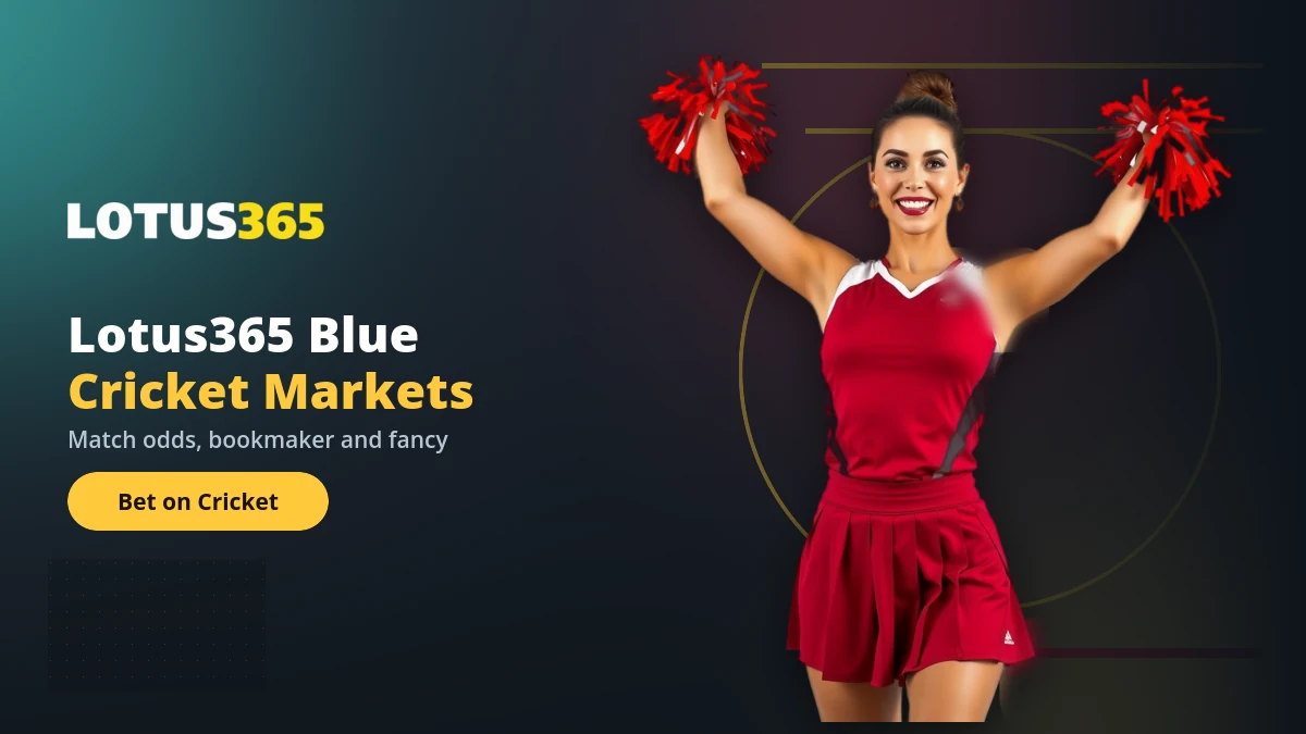 Lotus365 Blue cricket betting markets with match odds bookmaker and fancy sessions