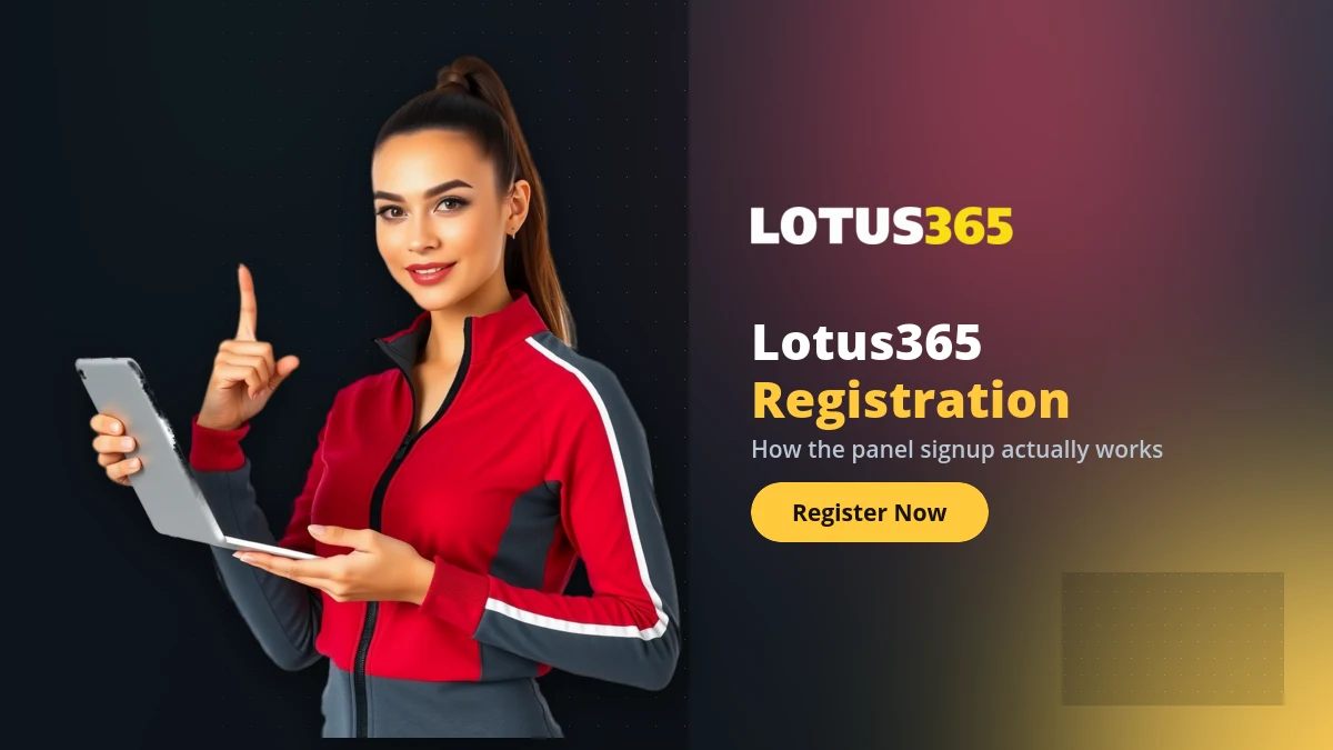 Lotus365 registration steps showing the sportsbook signup process on a tablet